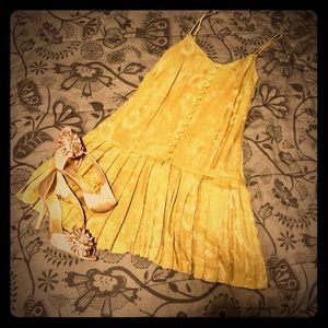 Green drop waist floral BCBgirl dress